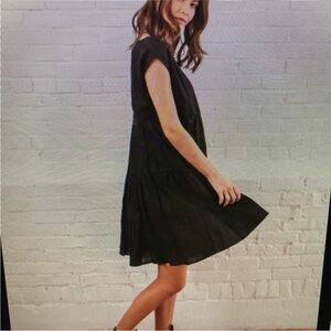 Voloshin Mila Linen Dress Black Medium